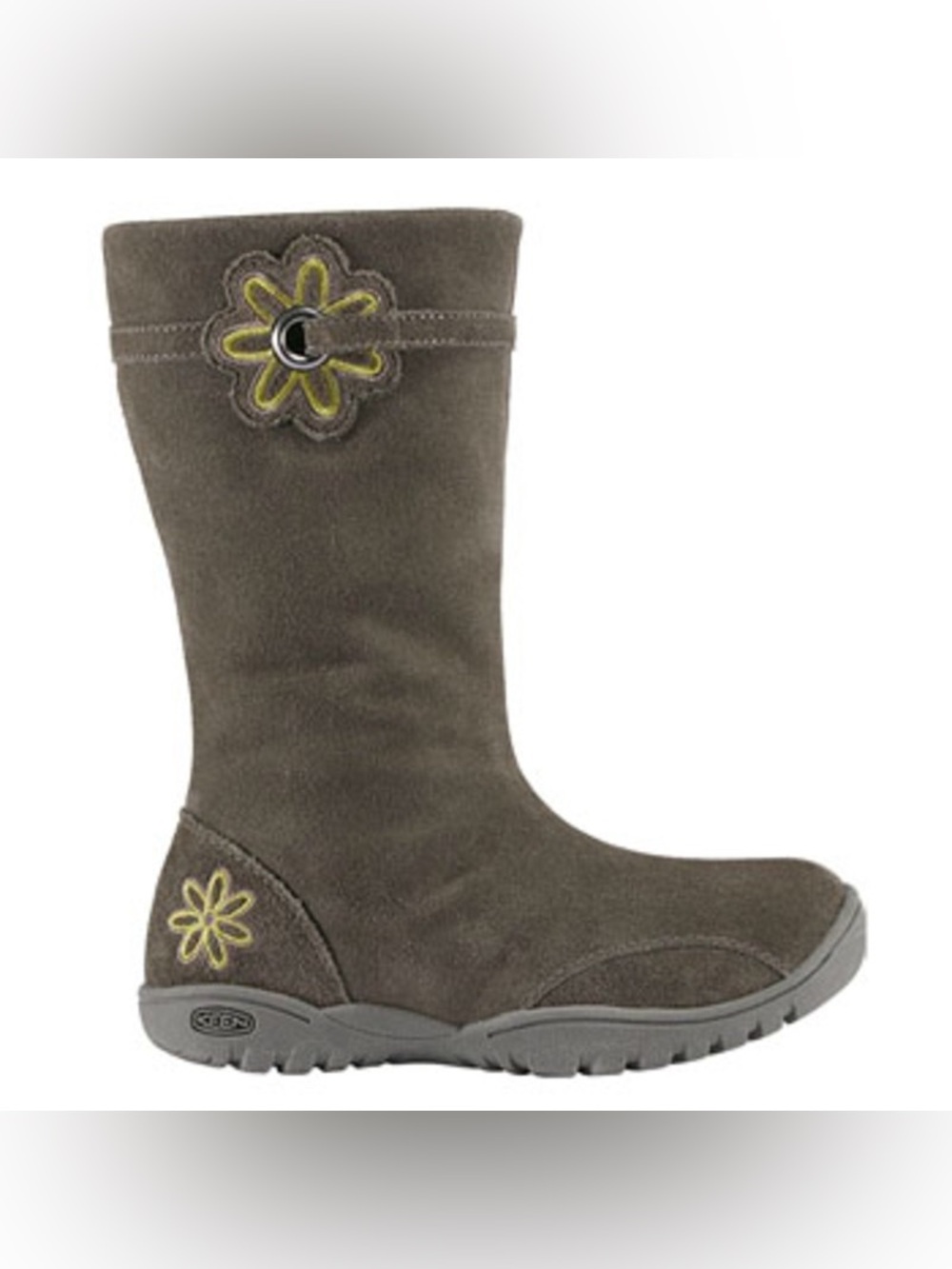 Vintage Keen Leather Suede Brown Flower Boots Shoes 13